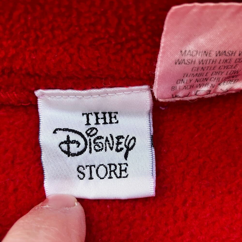 VTG Disney Store 90s Y2k Sweater Sz XL Red Mickey 1/4 Zip Pull Over Long Sleeve‎ - Picture 8 of 12